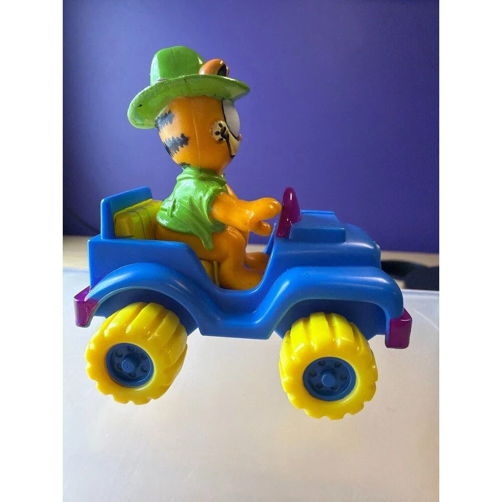 Vintage 1988 McDonalds Garfield Jeep Car Happy Meal‎ Toy Figure